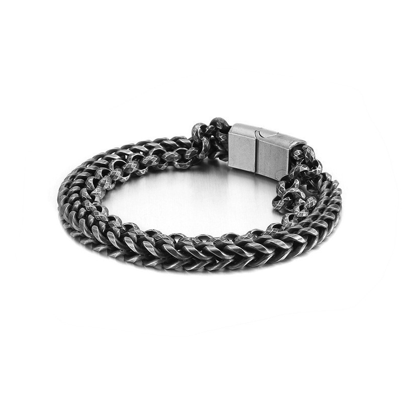Herrsnyggt Dubbelskiktat Titanarmband Herrsnyggt Dubbelskiktat Titanarmband