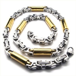 21,9 Tums Gyllene Cylindriska Halsband I Titan