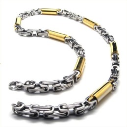 21,9 Tums Gyllene Cylindriska Halsband I Titan