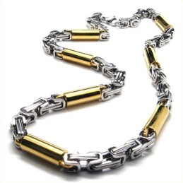 21,9 Tums Gyllene Cylindriska Halsband I Titan