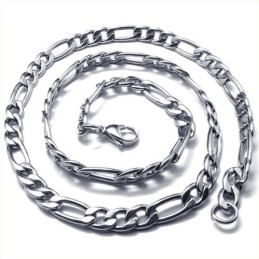 Enkelt Halsband I Titan/Silver På 61 Cm