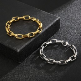Rock Hip-Hop Fyrkantigt Titanarmband För Herrar
