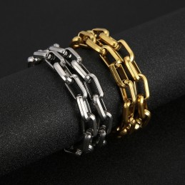 Rock Hip-Hop Fyrkantigt Titanarmband För Herrar