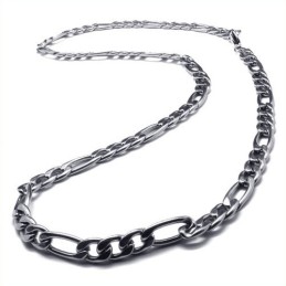 Enkelt Halsband I Titan/Silver På 61 Cm