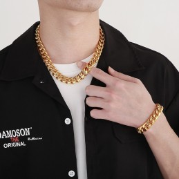 Kubansk Kedjearmband I Titan För Män