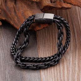 Herrarmband I Titan Med Dubbla Lager
