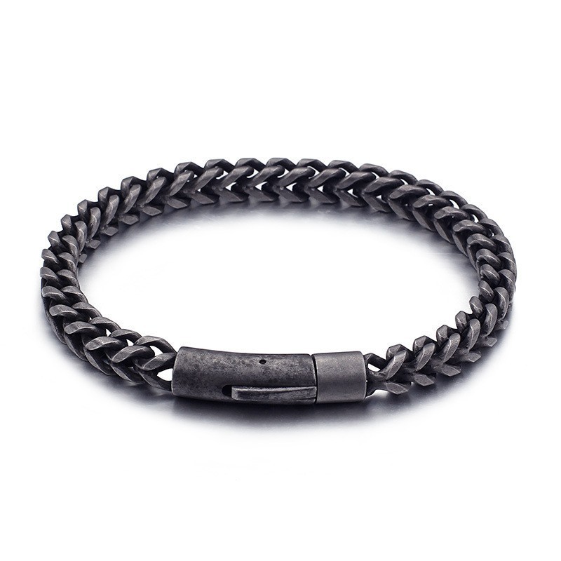 Titanarmband För Män Titan Pojkar Retro Hiphop Trendiga Handsmycken Titanarmband För Män Titan Pojkar Retro Hiphop Trendiga Handsmycken