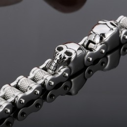 Coolt Skull Cykelkedja Titanarmband För Herr