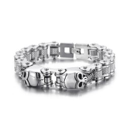 Coolt Skull Cykelkedja Titanarmband För Herr