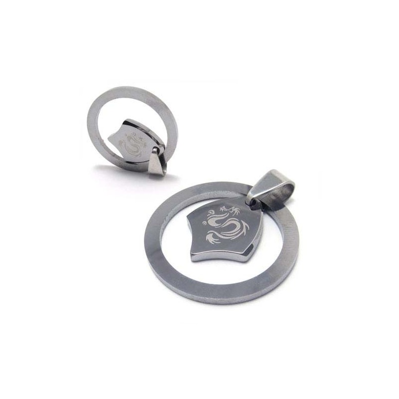 Nytt Modell Dragon Circle Volframhänge (Gratis Kedja) Nytt Modell Dragon Circle Volframhänge (Gratis Kedja)