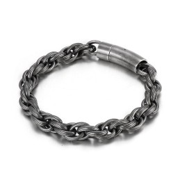 Enkelt Moderiktigt, Elegant Bikerarmband I Titan För Män