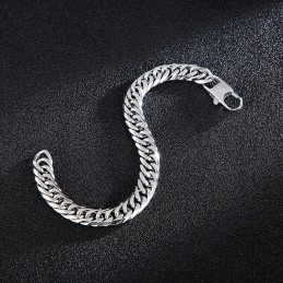 Tide Accessories Fashion Titan Herrarmband Med Fyrkantigt Spänne Och Kedja I Titan