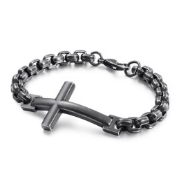Titan Tide Herrarmband Titan Herrarmband Med Kors Och Fyrkantigt Mönster Tide Herraccessoarer