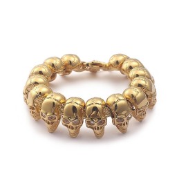 L Titanarmband Herrarmband I Titan Med Dödskalle