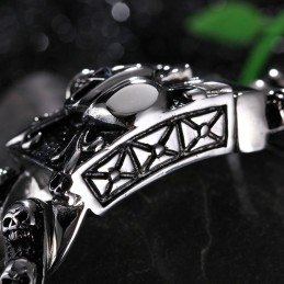 Coolt Retro Skull Herrarmband I Titan Rock Chic Spökhuvudarmband Tide Herraccessoarer