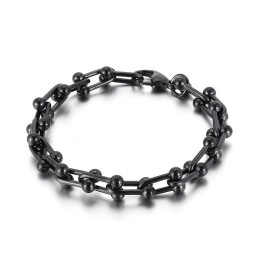 Herr- Och Damerarmband Med Titan Och Hästskospänne, U-Format Spänne