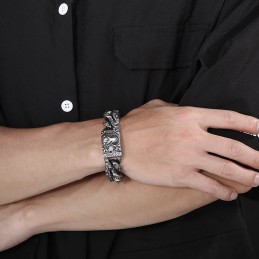 Vintage Coolt Lejonhuvud I Titanarmband För Män