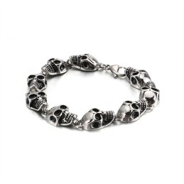 Överdrivet Coolt Skalle-Titanarmband För Män