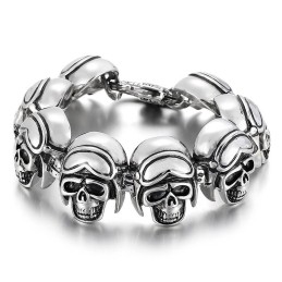 Vintage Cool Rock Skull Titanarmband För Herrar
