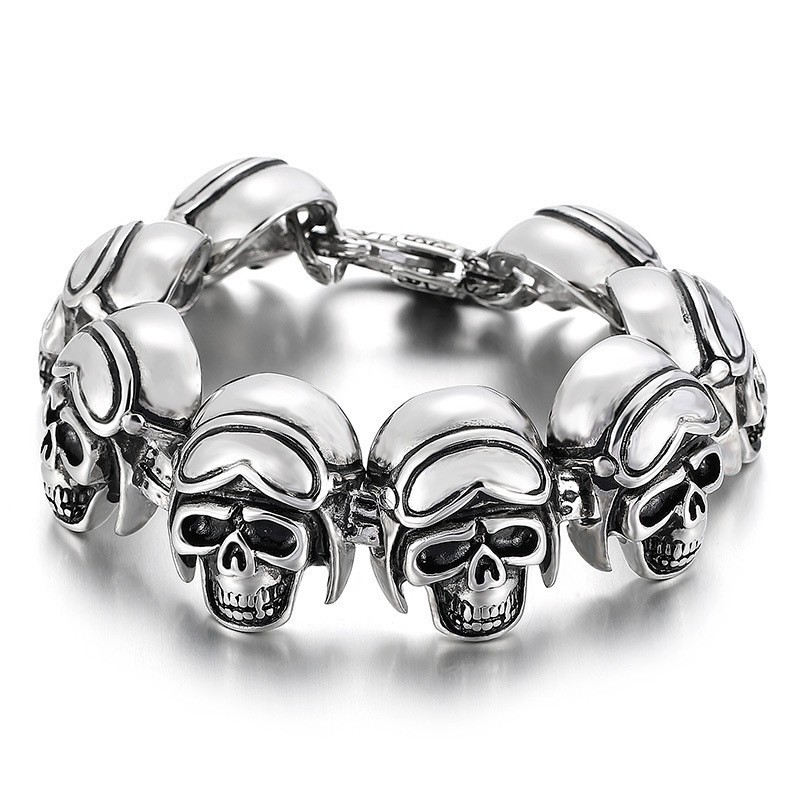 Vintage Cool Rock Skull Titanarmband För Herrar Vintage Cool Rock Skull Titanarmband För Herrar