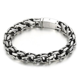 Vintage Cool Generous Pattern Populärt Titanarmband
