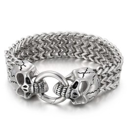 Elegant Trendigt Titanarmband Med Dödskalle Till Salu