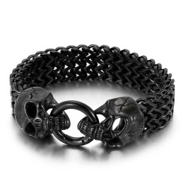 Elegant Trendigt Titanarmband Med Dödskalle Till Salu