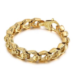 Mode Retro Wind Titan Skull Smycken Hip Hop Rock Herrarmband