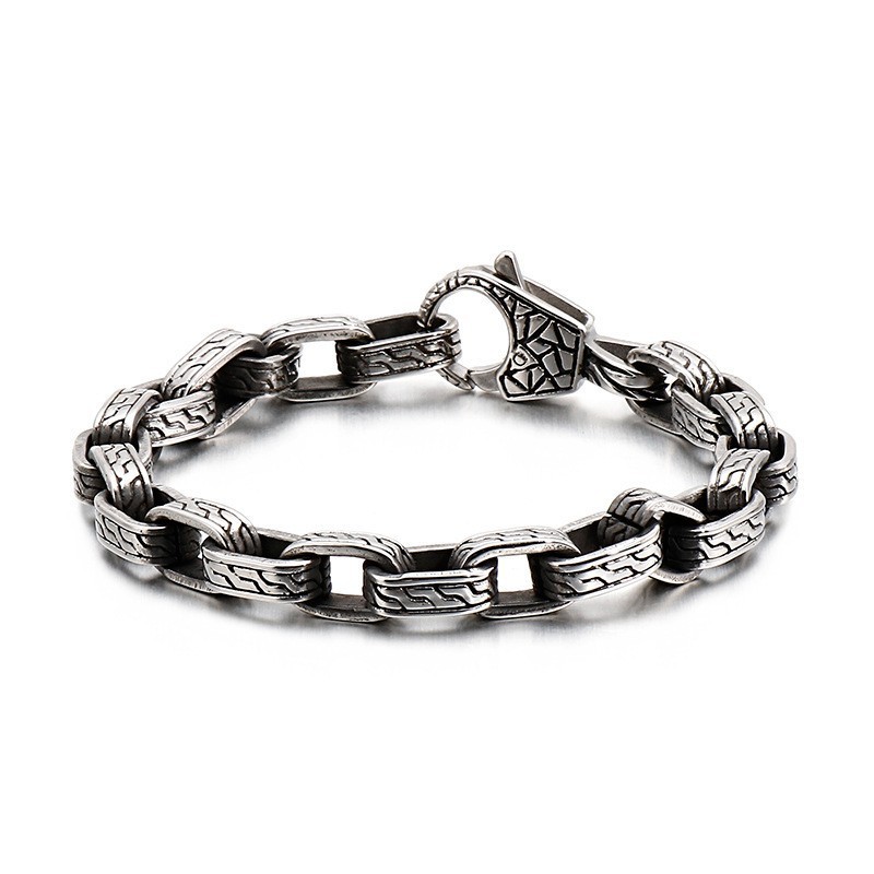 Titanskallearmband Chic Biker Spökarmband Titansmycken Titanskallearmband Chic Biker Spökarmband Titansmycken