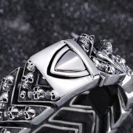 Stort Skull Titanarmband Fashion Chic