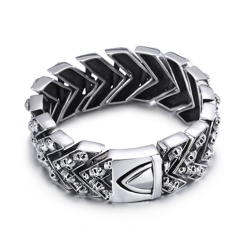 Stort Skull Titanarmband Fashion Chic Stort Skull Titanarmband Fashion Chic