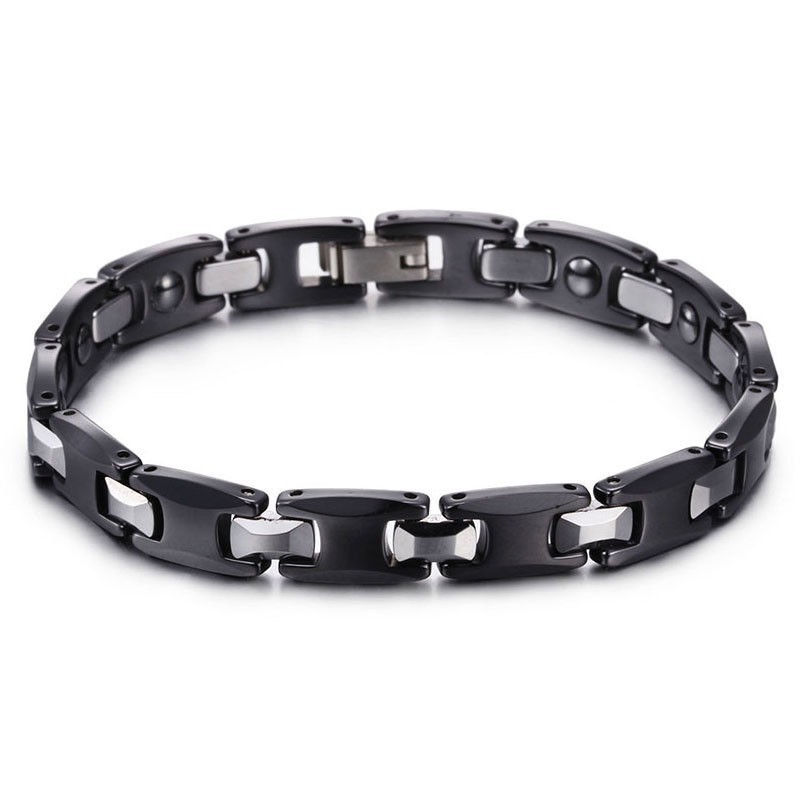 Utsökta Svarta Titanarmband För Par Utsökta Svarta Titanarmband För Par