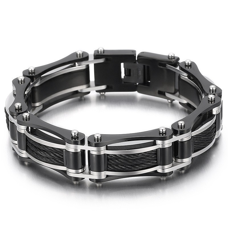 Enkel Atmosfär Mode Ståltråd Hampa Rep Cykel Titanarmband För Män Enkel Atmosfär Mode Ståltråd Hampa Rep Cykel Titanarmband För Män