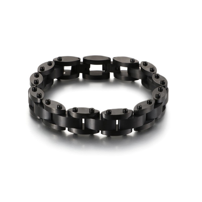 Kombination Av Kraftig Texturerad Titanarmband För Män Kombination Av Kraftig Texturerad Titanarmband För Män