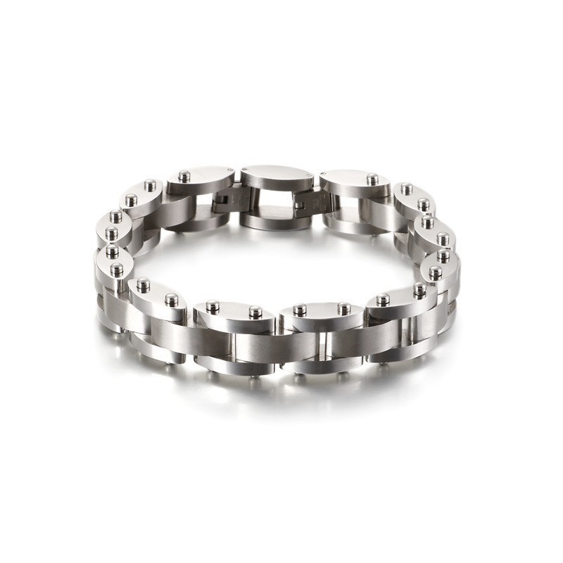Kombination Av Kraftig Texturerad Titanarmband För Män Kombination Av Kraftig Texturerad Titanarmband För Män
