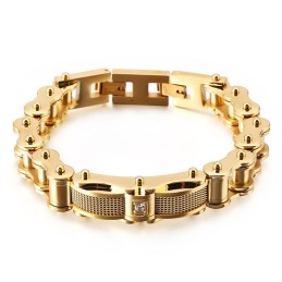 Rock Biker Chain Titan Herrarmband Med Diamant