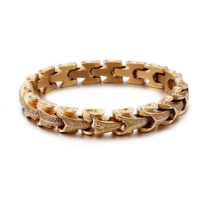 Titan Modesmycken Drakfjäll Mönster Coolt Manligt Armband Vintage Försilvrat Kölarmband Titan Modesmycken Drakfjäll Mönster Coolt Manligt Armband Vintage Försilvrat Kölarmband