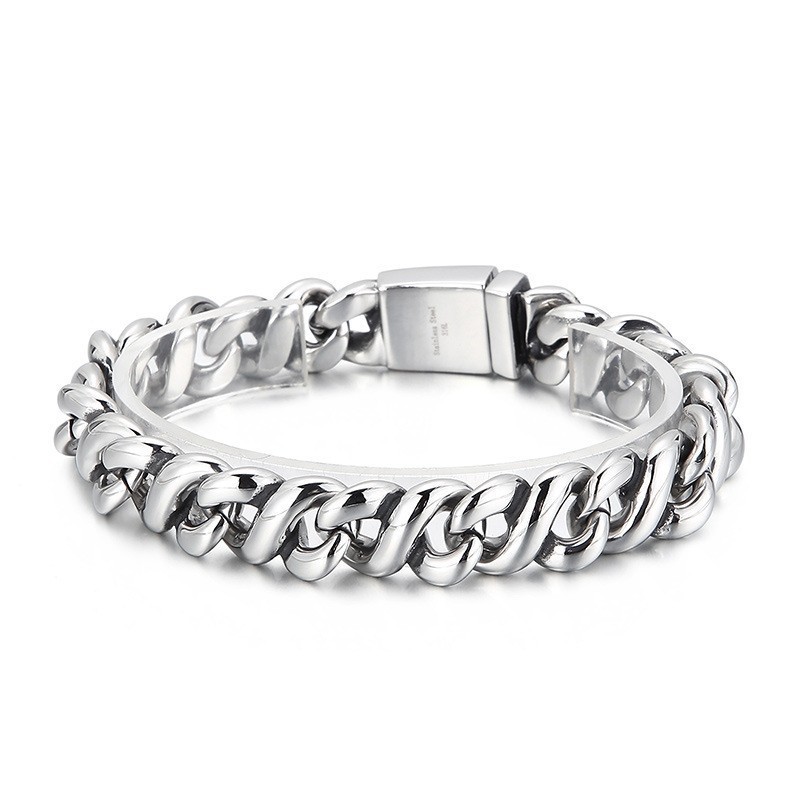 Moderiktigt Polerat Elegant Titanarmband För Män Moderiktigt Polerat Elegant Titanarmband För Män