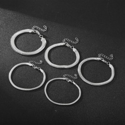 Moderiktiga Titanarmband Med Ormbenskedja För Män Och Kvinnor
