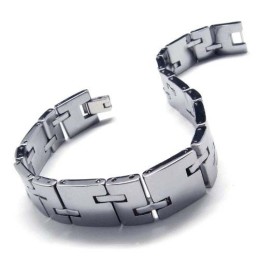 Nytt Herrarmband I Volframkarbid, 12 Mm Brett, Tjockt