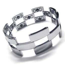 Moderiktigt Volframkarbid 22 Mm Brett Herrarmband