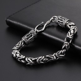 Vintage Fashion Chic Ringspänne Keel Peace Pattern Titan Herrarmband För Gåvor
