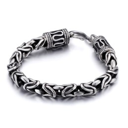 Vintage Fashion Chic Ringspänne Keel Peace Pattern Titan Herrarmband För Gåvor