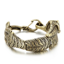 Vintage Cool Antik Guld Tiger Titanarmband För Herr