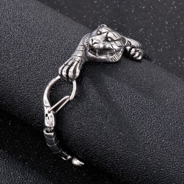 Coolt Antikt Guldtigerarmband I Titan För Män