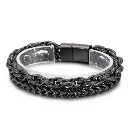 Moderiktigt Vakuumpläterat Titanarmband Med Dubbla Lager För Män