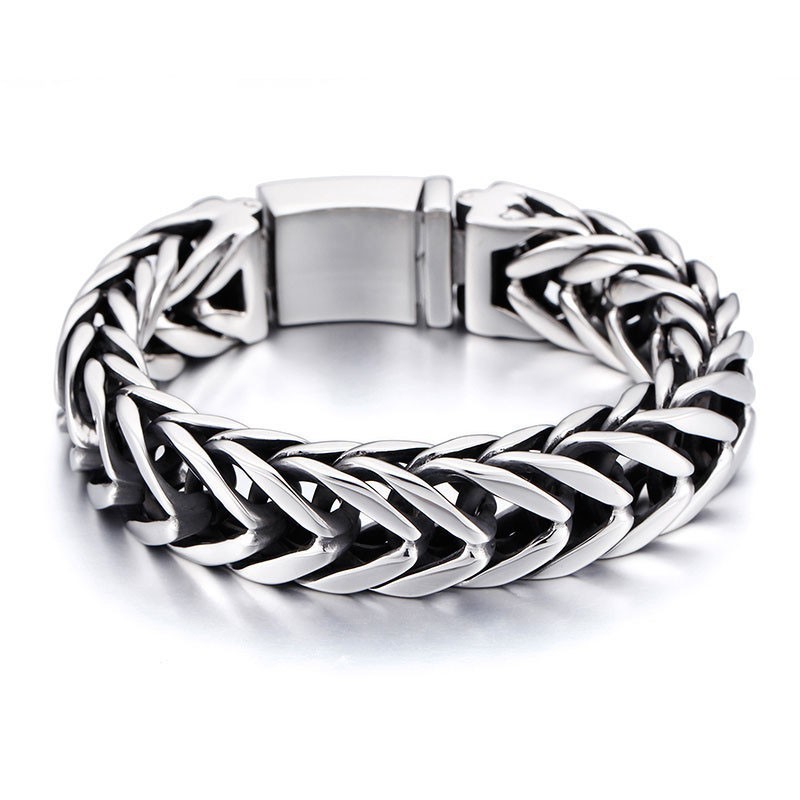 Snyggt V-Format Dubbelskiktat Tjockt Titanarmband För Män Snyggt V-Format Dubbelskiktat Tjockt Titanarmband För Män