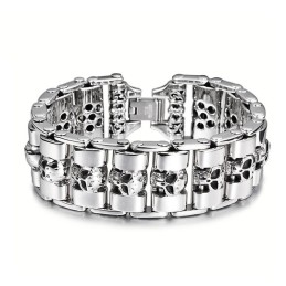 Elegant Titanarmband I Skalle-Stil För Män