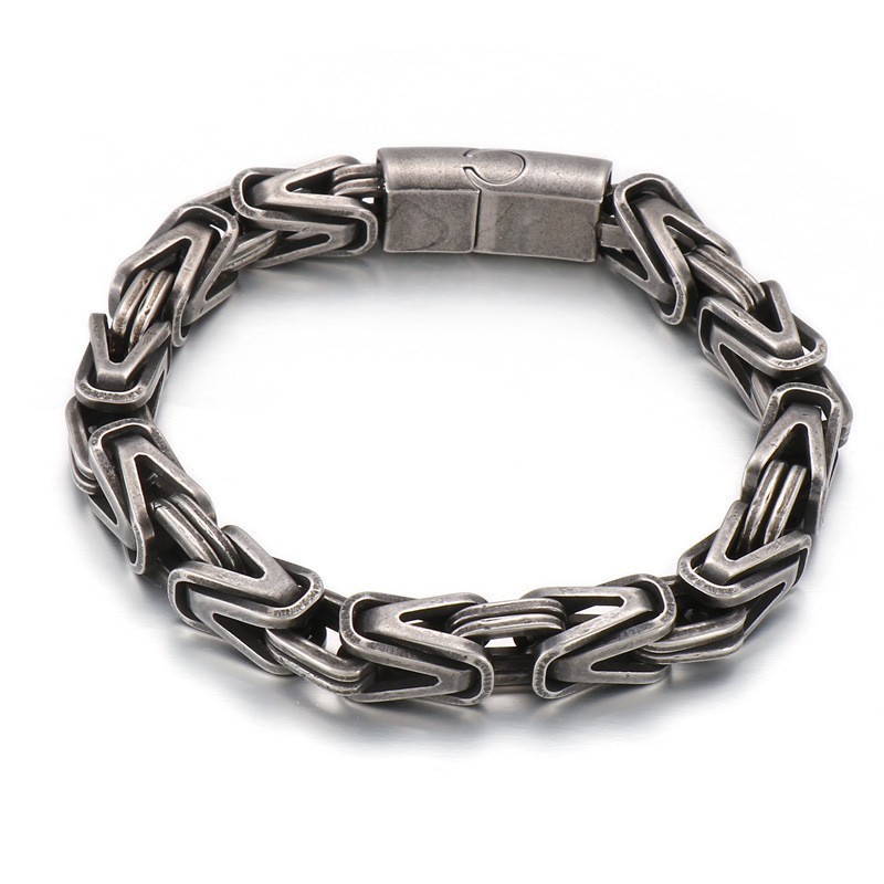 Cool Rock Hip Hop V-Format Titanarmband För Män Cool Rock Hip Hop V-Format Titanarmband För Män