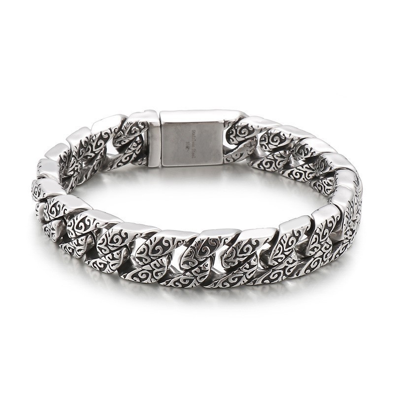 Vintage New Style Cool Flower Herrarmband I Titan Vintage New Style Cool Flower Herrarmband I Titan